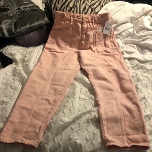 Free people pink high waisted pants